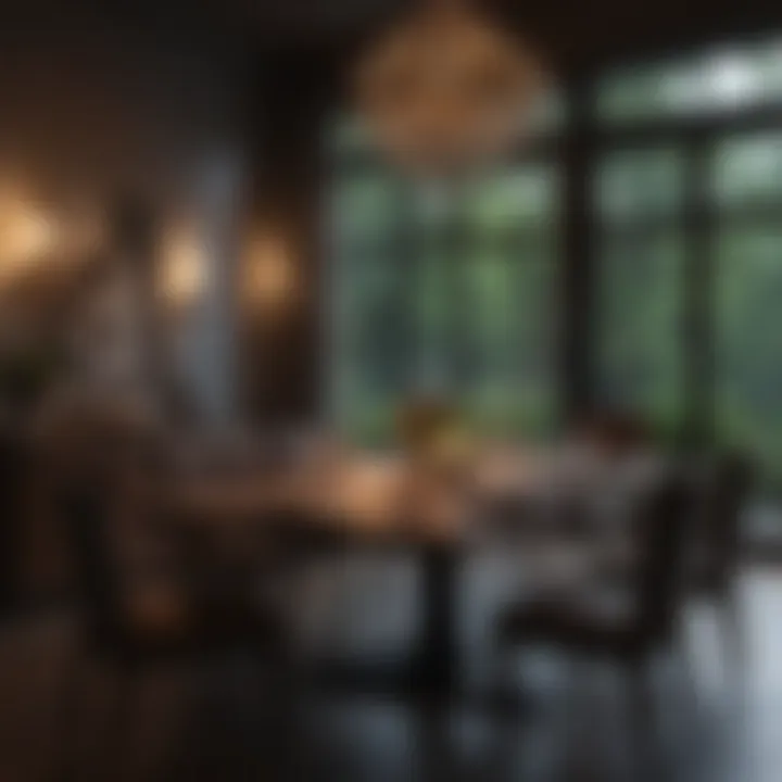 Mood lighting creating an intimate dinner environment