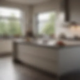 Sanitized kitchen surfaces gleaming in natural light