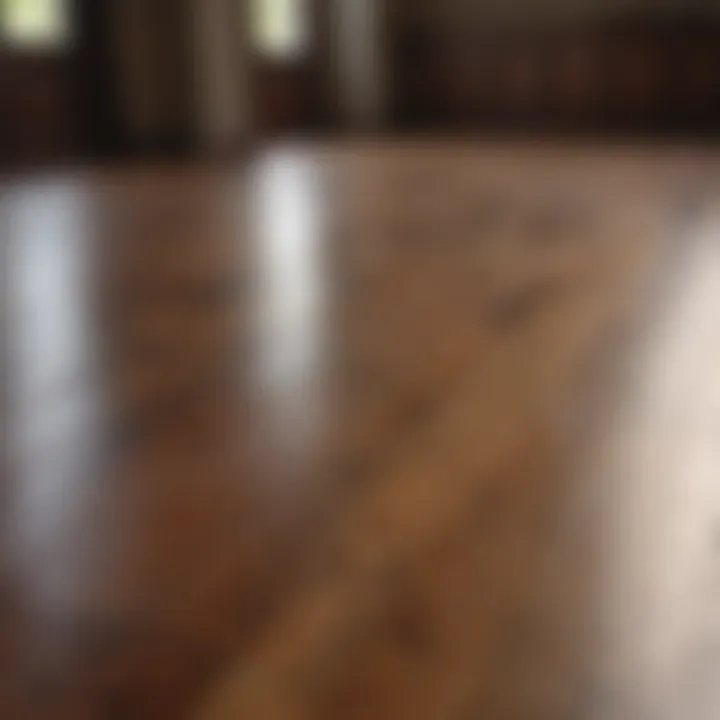 Before and after wooden floor restoration