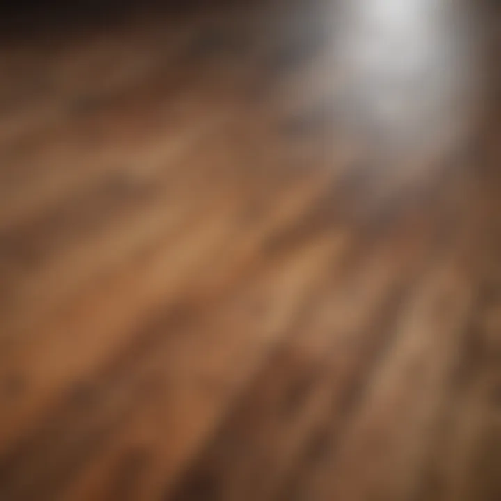 Various types of stains on wooden floors