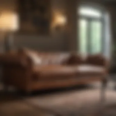 A beautifully maintained couch in a stylish living room