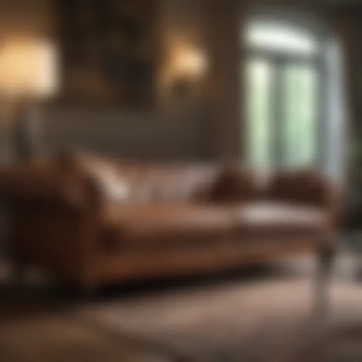 A beautifully maintained couch in a stylish living room