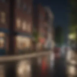 A vibrant street view showcasing a developing neighborhood in Dallas.