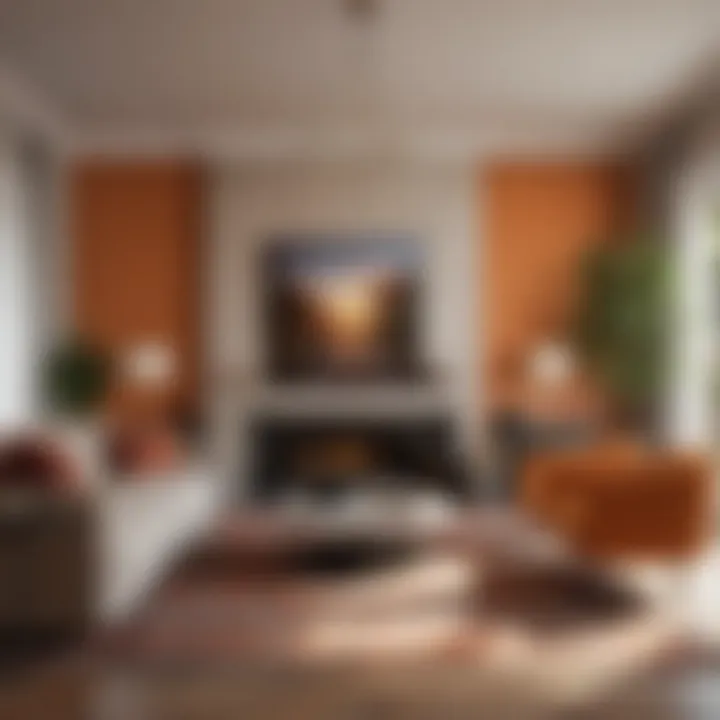 Warm and inviting color palette in a stylish living room.