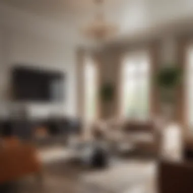 Elegant living room showcasing a harmonious blend of modern furniture and decor.