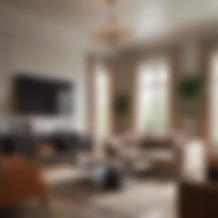 Elegant living room showcasing a harmonious blend of modern furniture and decor.