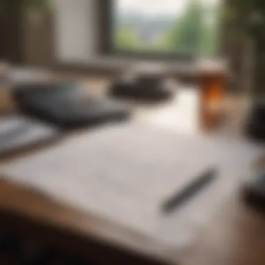 Calculator and financial documents on a table