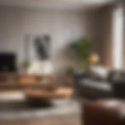 Stylish living room setup with modern furniture