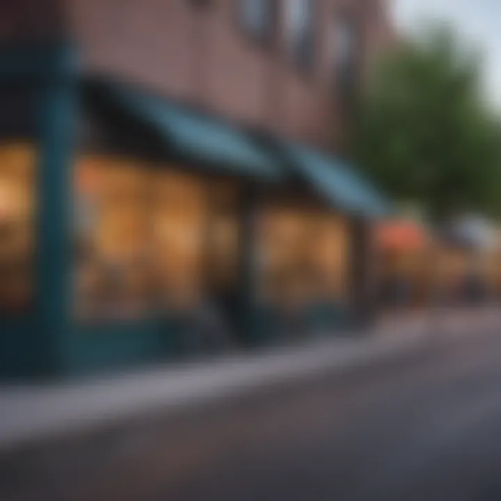 A vibrant street scene showcasing local shops and cafes in a Denver neighborhood.