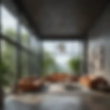 Maximizing Space with Vertical Expansion A vibrant living space enhanced through vertical expansion with large windows