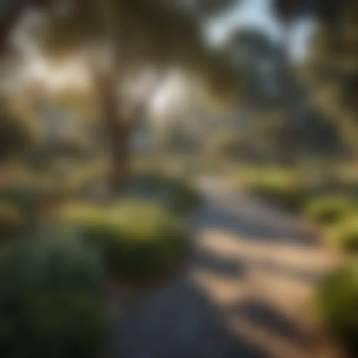 Beautiful park nearby an apartment complex