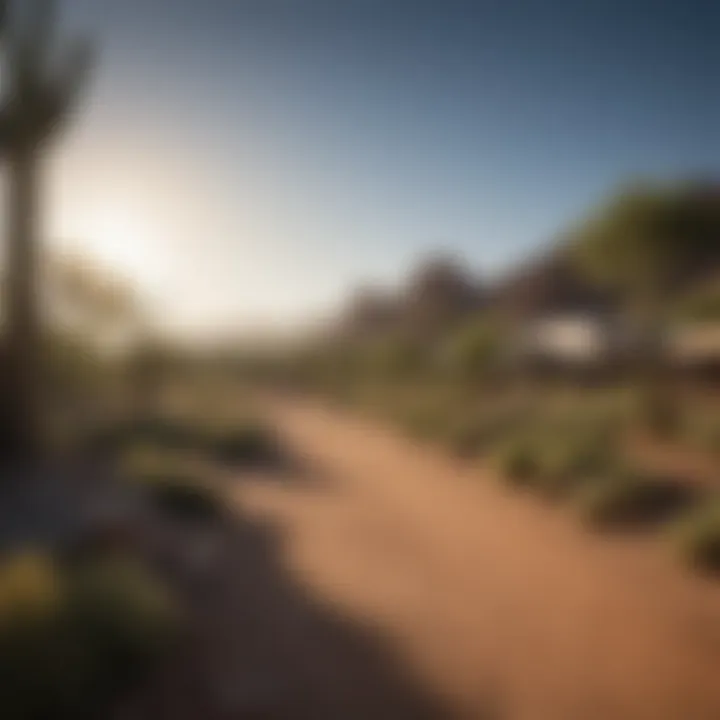 Scenic view of a park in Phoenix with families enjoying outdoor activities