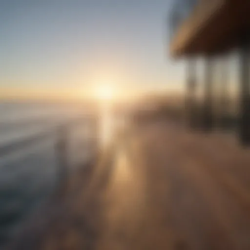 Stunning coastal view from a boardwalk apartment