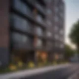 Exterior view of a modern apartment building in Brookland, Washington DC