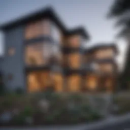 Modern architectural design of Cedar Hills apartments