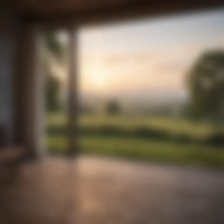 Expansive farmland view from a country rental property