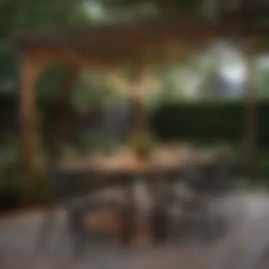 Chic Outdoor Dining Setup Chic dining setup in an outdoor garden setting