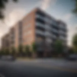 Scenic view of Ellington DC apartment buildings showcasing modern architecture