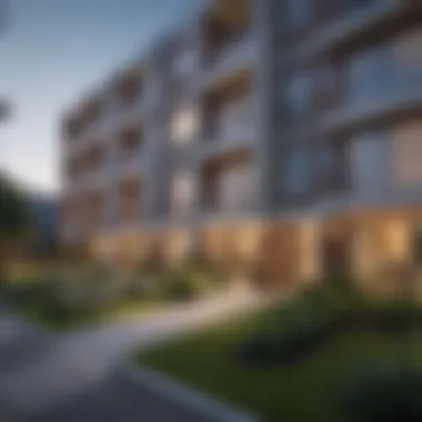 Architectural design of Garden Village Apartments showcasing modern aesthetics