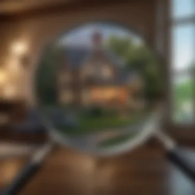 A magnifying glass highlighting a unique property