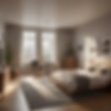 Optimizing Space in One-Bedroom Layout Functional layout of a one-bedroom apartment emphasizing space optimization