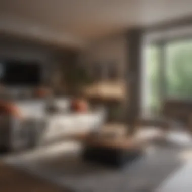 A cozy apartment interior showcasing modern design and comfort.