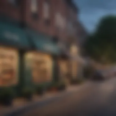 A vibrant street scene in Atlanta illustrating local amenities and shops.