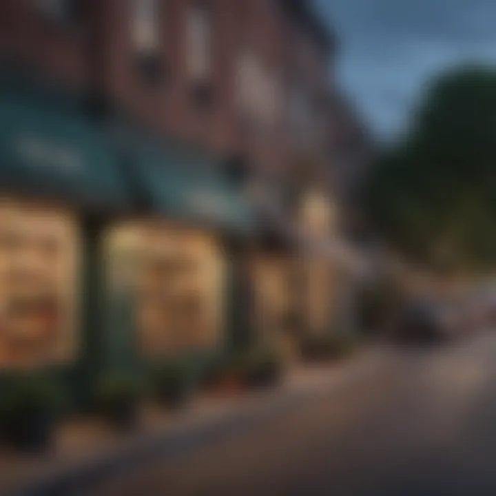A vibrant street scene in Atlanta illustrating local amenities and shops.