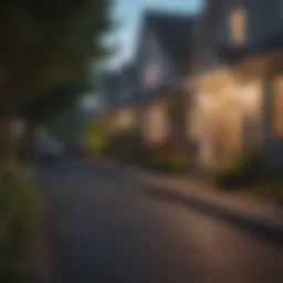 Charming residential street in Southeast Portland