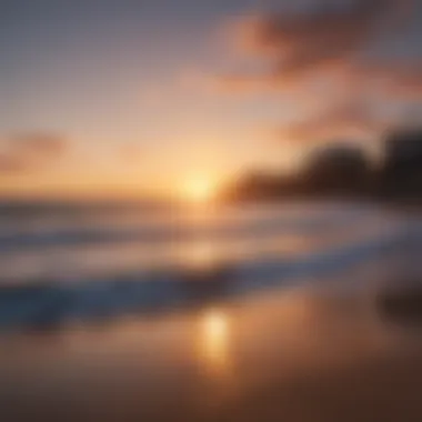 Scenic view of Ocean Beach with sunset