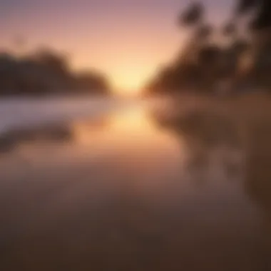 Vibrant Capitola beach at sunset