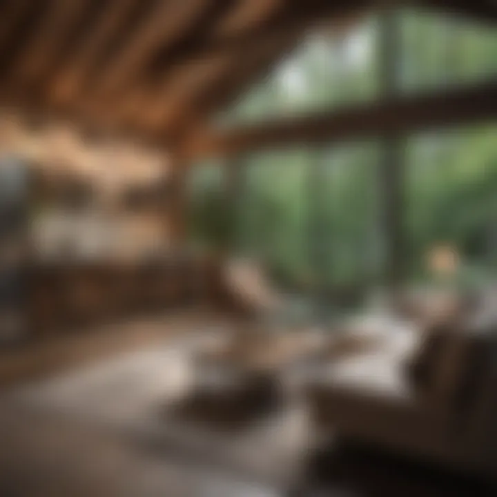 Stylish interior of a backyard rental