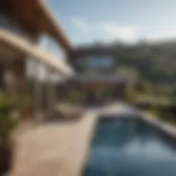Stunning view of the Terraza architecture nestled in Cheviot Hills