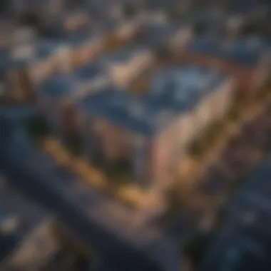 Aerial view of Bay Area apartments showcasing diverse architectural styles