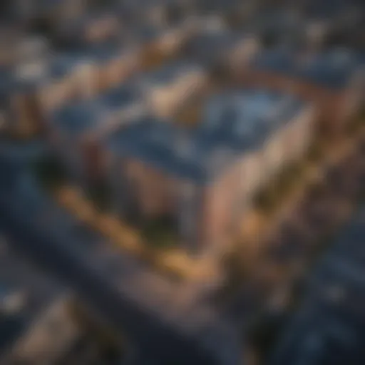 Aerial view of Bay Area apartments showcasing diverse architectural styles