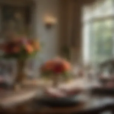 Beautifully Decorated Formal Dining Table Beautifully decorated table with floral centerpieces for formal dining