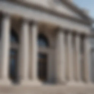 The striking architectural features of the Navy Memorial, showcasing its design elements.