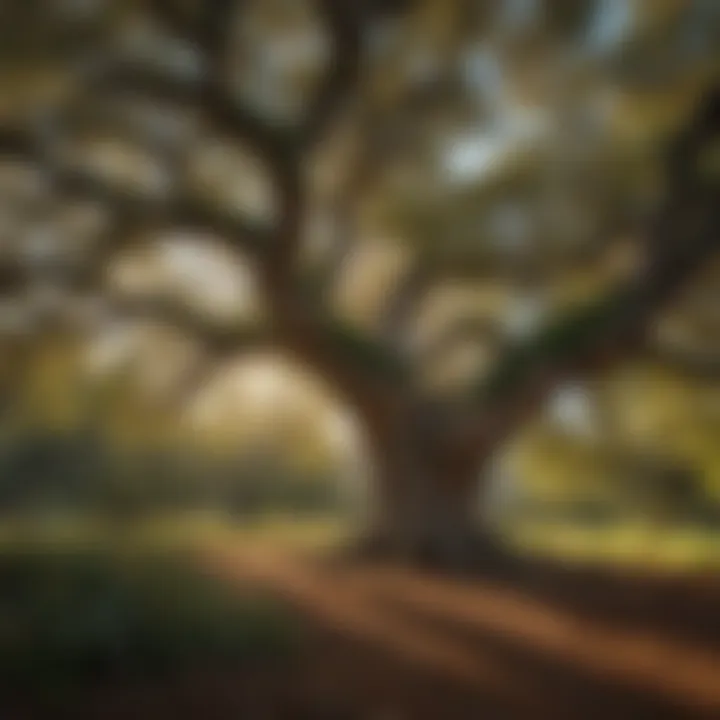 Majestic oak tree in Almaden showcasing its sprawling branches