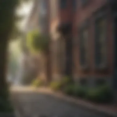 Charming Street in Boston Charming street in Boston adorned with historic architecture