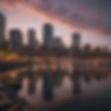 Scenic waterfront view highlighting Boston's skyline