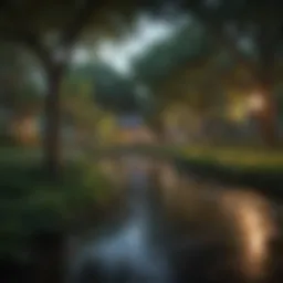 A serene park in a safe Dallas neighborhood