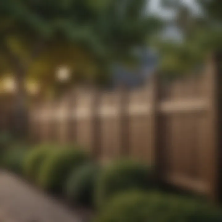 Different styles of fencing displayed in a serene outdoor setting.
