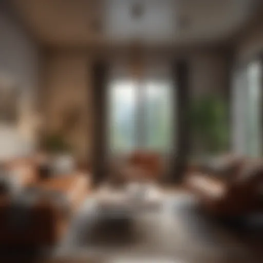 Cozy room with modern furniture