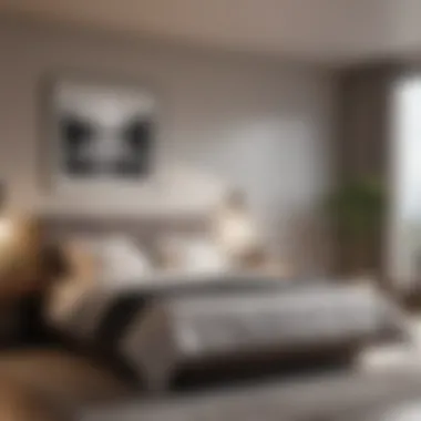 Contemporary Bedroom in a Furnished Space Stylish bedroom featuring contemporary furnishings