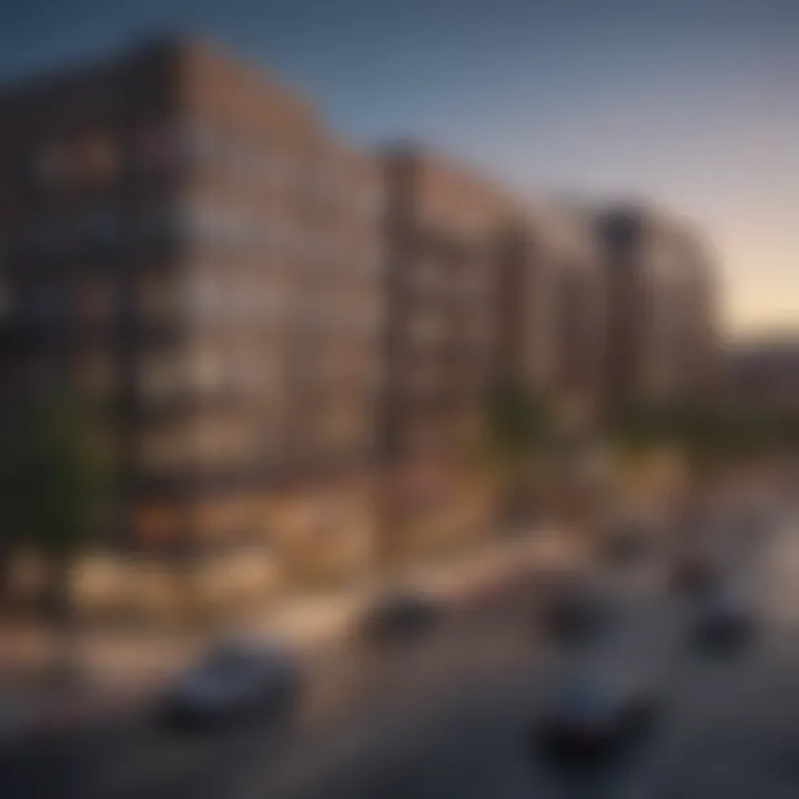 Panoramic view of the Heights on Congress demonstrating its prime urban location