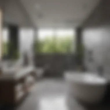 Spotless Bathroom with Polished Fixtures Pristine bathroom with gleaming fixtures
