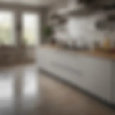 Immaculate Kitchen Surfaces Post-Cleaning Shining kitchen surfaces reflecting cleanliness