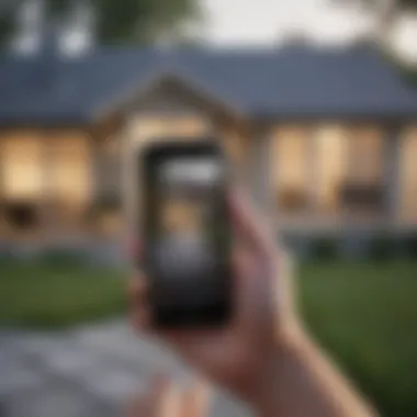 Using an app to measure house dimensions with a smartphone