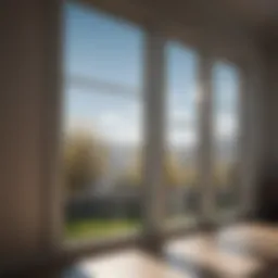A pristine window reflecting sunlight, showcasing clarity and brilliance
