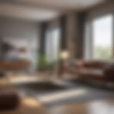 Achieving a Spotless Living Room A pristine living room showcasing a dust-free environment.